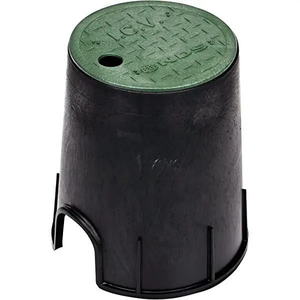 Nds - D109-G - Std 6" Rnd Box And Lid, Green Lid/Black Body 1