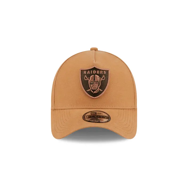 New Era Las Vegas Raiders Washed Canvas Bronze 9Forty A-Frame Snapback 1
