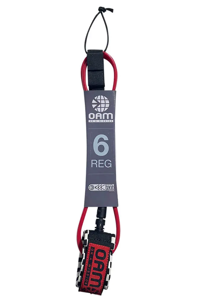 Oam 6' Regular Leash - Made In Usa- Blood/Checker 1
