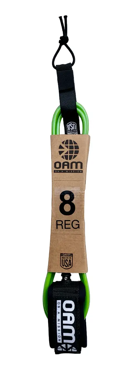 Oam 8' Leash Usa Built - Lime 1