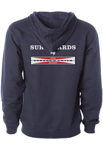 Original Logo Front Zip Hooded Sweatshirt - Navy Blue 1