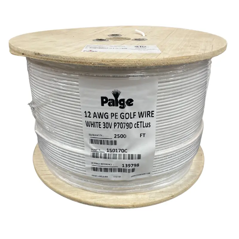 Paige - 12/1 X 2500' - 12 Awg Underground Sprinkler Wire (White) 1