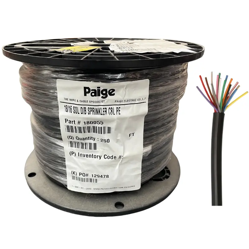 Paige - 18/16 X 250' - 18 Awg 16 Conductor Underground Sprinkler Wire 1