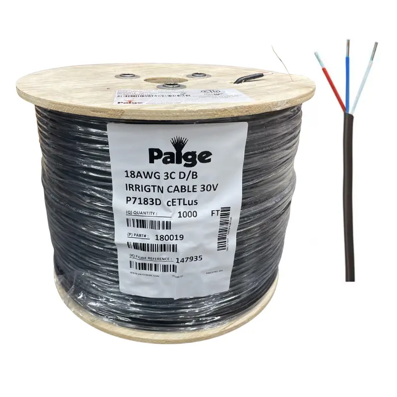 Paige - 18/3 X 1000' - 18 Awg 3 Conductor Underground Sprinkler Wire 1