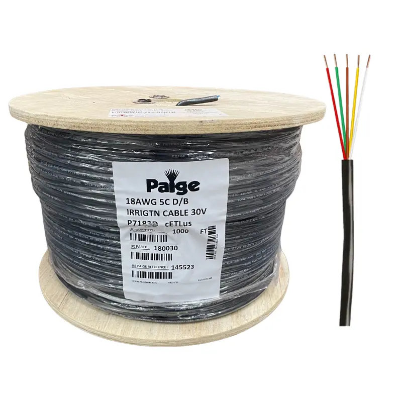 Paige - 18/5 X 1000' - 18 Awg 5 Conductor Underground Sprinkler Wire 1