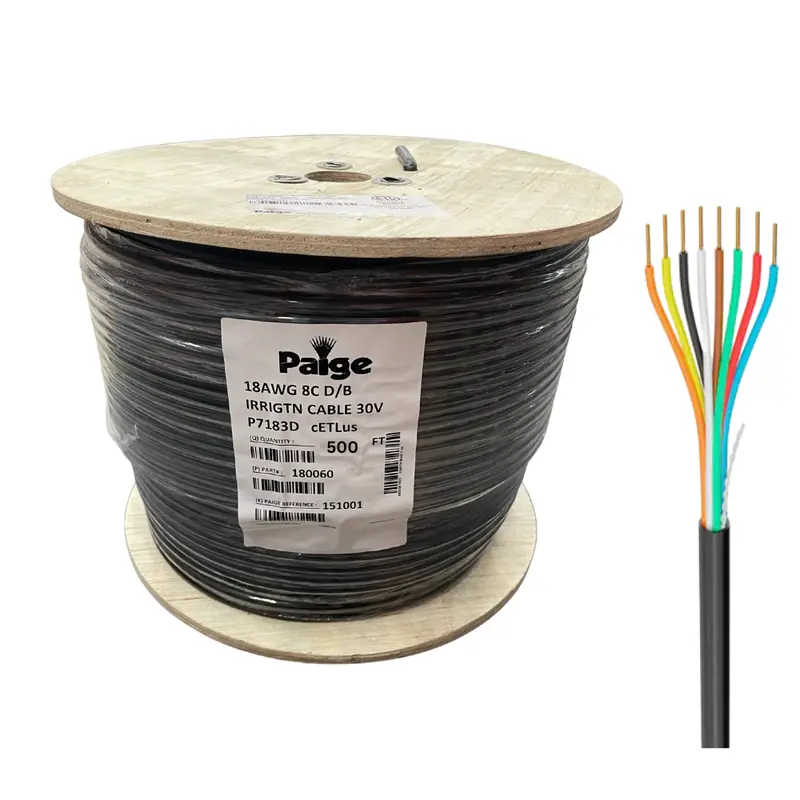 Paige - 18/8 X 500' - 18 Awg 8 Conductor Underground Sprinkler Wire 1