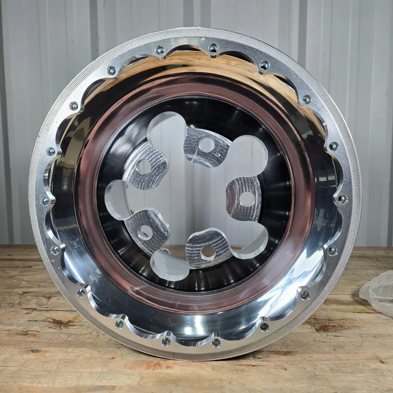 Pair Of Weld Alpha Pro Wheels, Black/Polished, 15X15, 5X5.5, 1" Bs 2