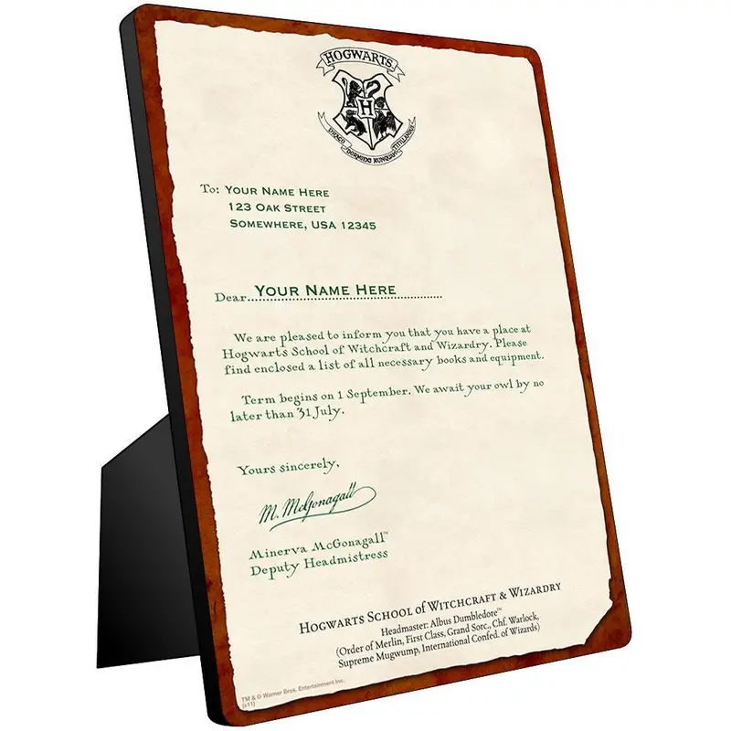 Personalized Hogwarts Acceptance Letter Chromaluxe Panel 1