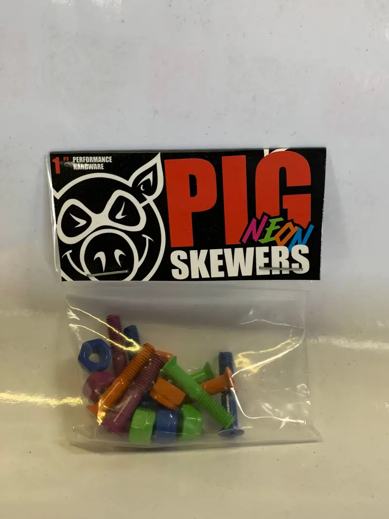 Pig 1" Neon Phillips Head Skateboard Bolts 1