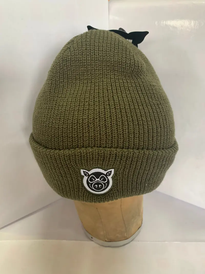 Pig Head Beanie Army Green 1