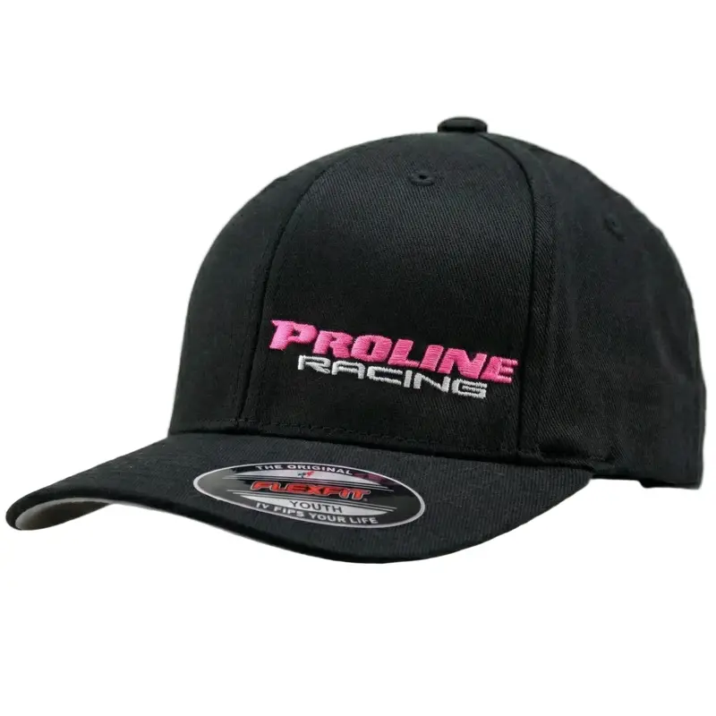 Plr Flexfit Hat - Black Hat W/ Pink Lettering 1