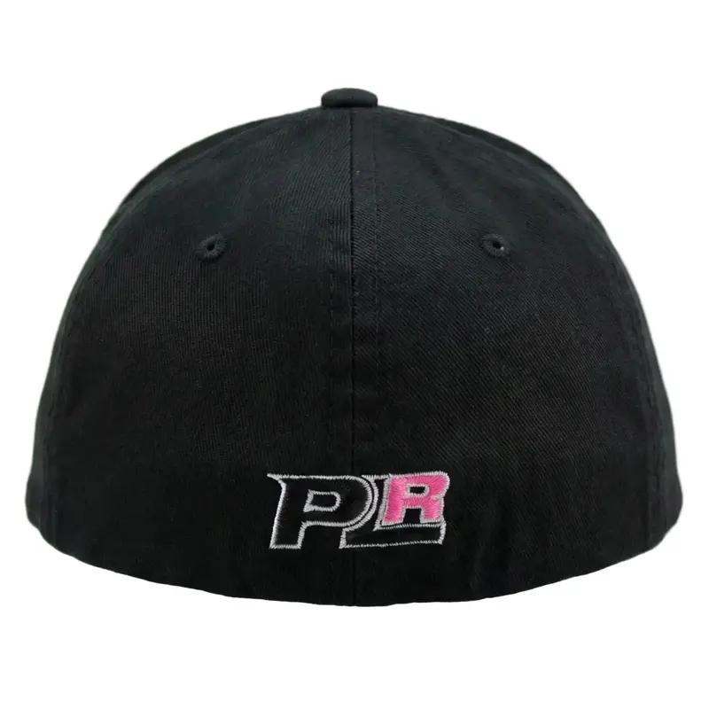 Plr Flexfit Hat - Black Hat W/ Pink Lettering 2