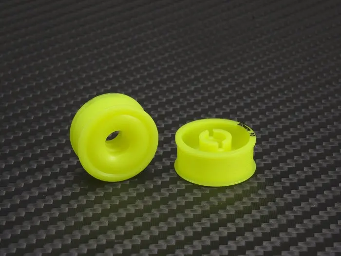 Pn Racing: 8.5X20mm Flanged Wheel, 0 Offset (Yellow) 1