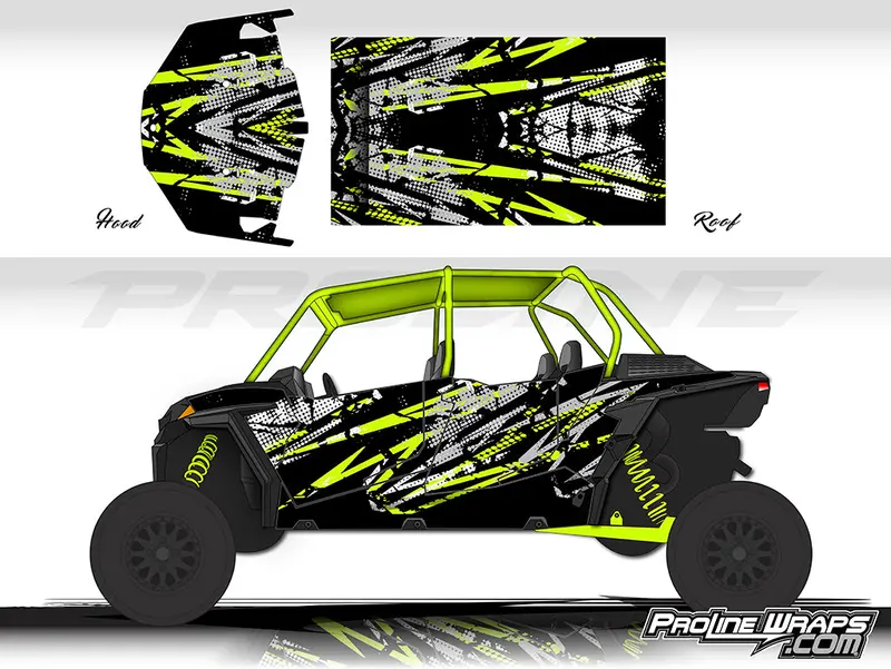 Proline Wraps DOTS GRUNGE Vinyl Kit for Polaris RZR XP 4 1000
