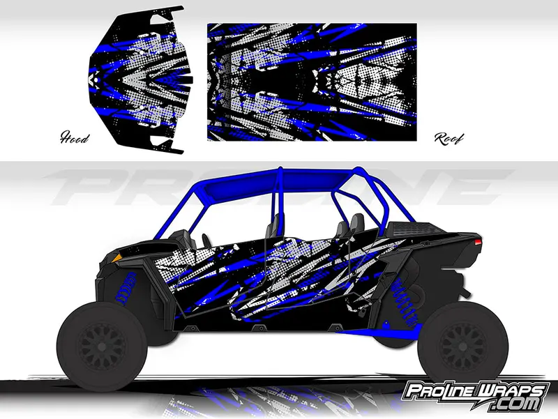 Proline Wraps DOTS GRUNGE Wrap for Polaris RZR XP 4 Turbo S