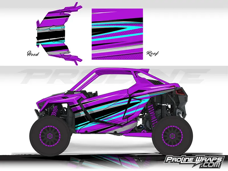 Proline Wraps Series Graphics - Atomic - Polaris Rzr Pro Xp 3