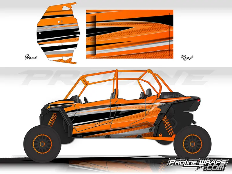 Proline Wraps Series Graphics - Atomic - Polaris Rzr Xp 4 Turbo 1