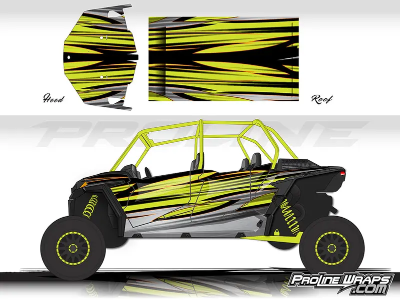 Proline Wraps Series Graphics - Blade - Polaris Rzr Xp 4 Turbo S 1