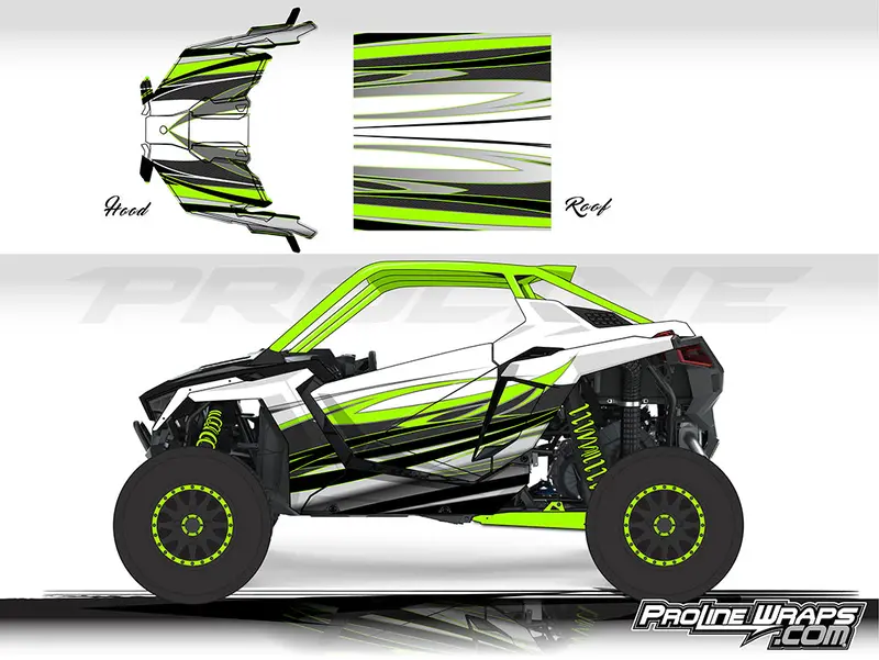 Proline Wraps Series Graphics - Blaze - Polaris Rzr Pro Xp 1