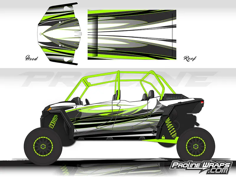 Proline Wraps Series Graphics - Blaze - Polaris Rzr Xp 4 Turbo 1