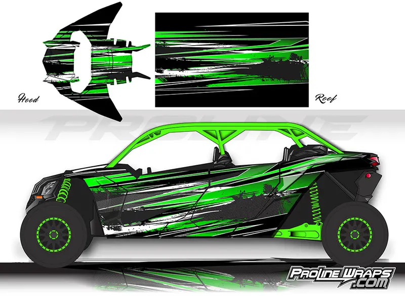 Proline Wraps Series Graphics - Burn - Can-Am Maverick X3 - 4 Door 2