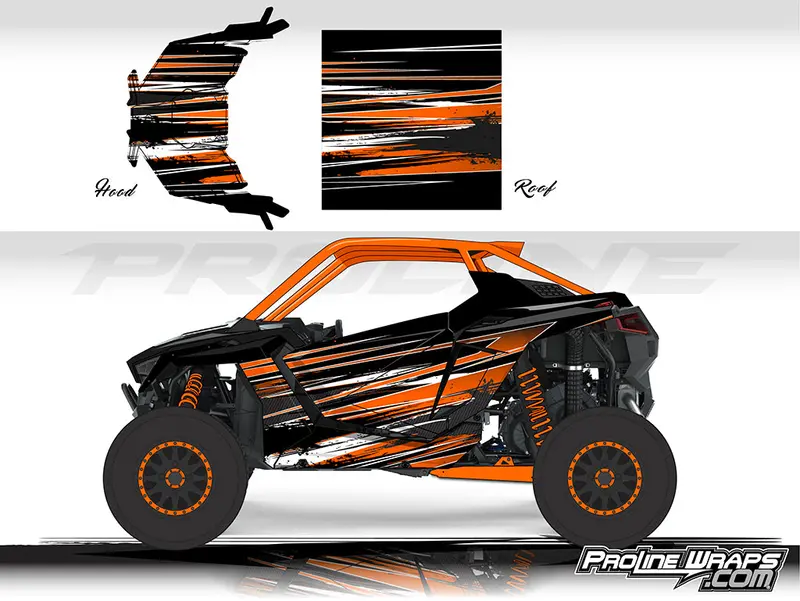Proline Wraps Series Graphics - Burnout - Polaris Rzr Pro Xp 2