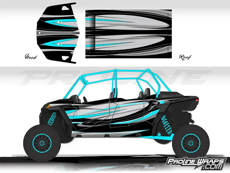 Proline Wraps Series Graphics - Cyclone - Polaris Rzr Xp 4 Turbo S 1