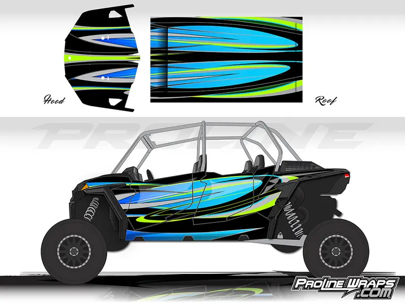 Proline Wraps Series Graphics - Cyclone - Polaris Rzr Xp 4 Turbo S 2