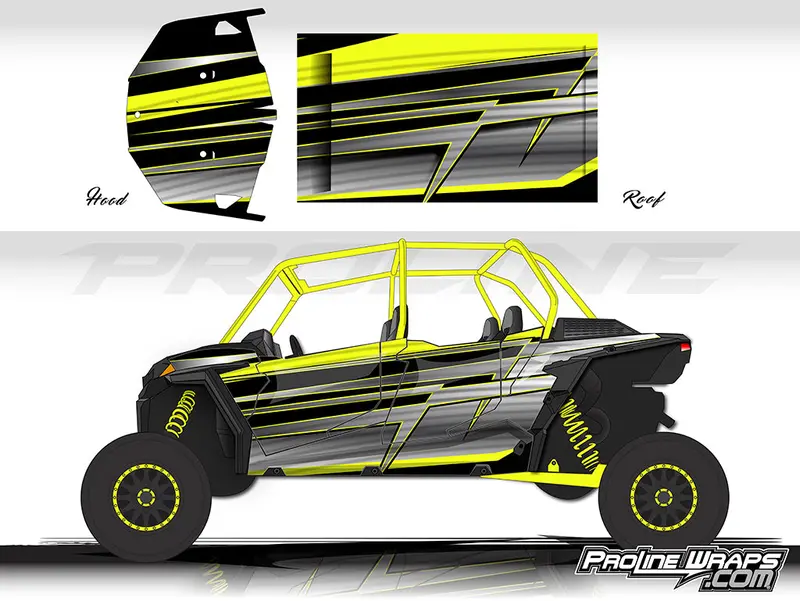 Proline Wraps Series Graphics - Electric- Polaris Rzr Xp 4 Turbo S 1