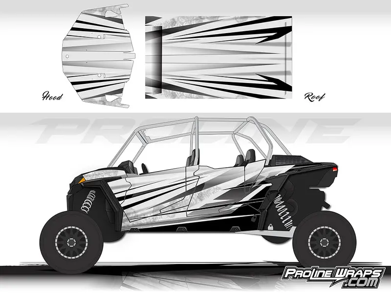 Proline Wraps Series Graphics - Granite - Polaris Rzr Xp 4 1000 2