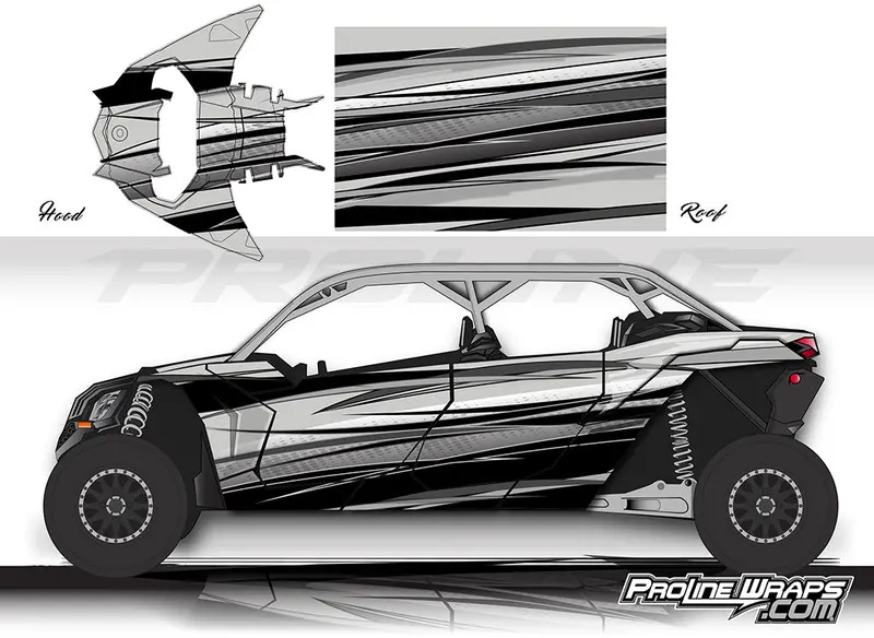 Proline Wraps Series Graphics - Graphite - Can-Am Maverick X3 - 4 Door 4