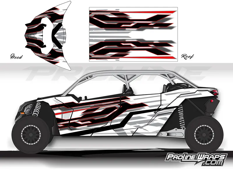 Proline Wraps Series Graphics -Matrix- Can-Am Maverick X3 - 4 Door 3