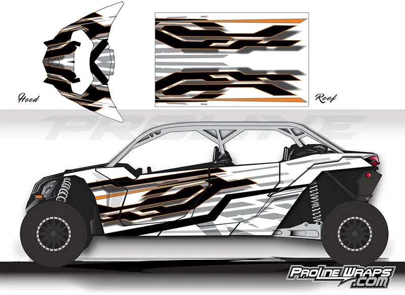 Proline Wraps Series Graphics -Matrix- Can-Am Maverick X3 - 4 Door 4