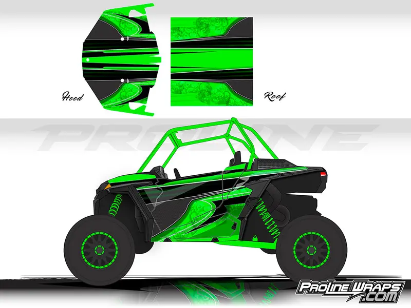 Proline Wraps Series Graphics - Poison - Polaris Rzr Xp 1000 1