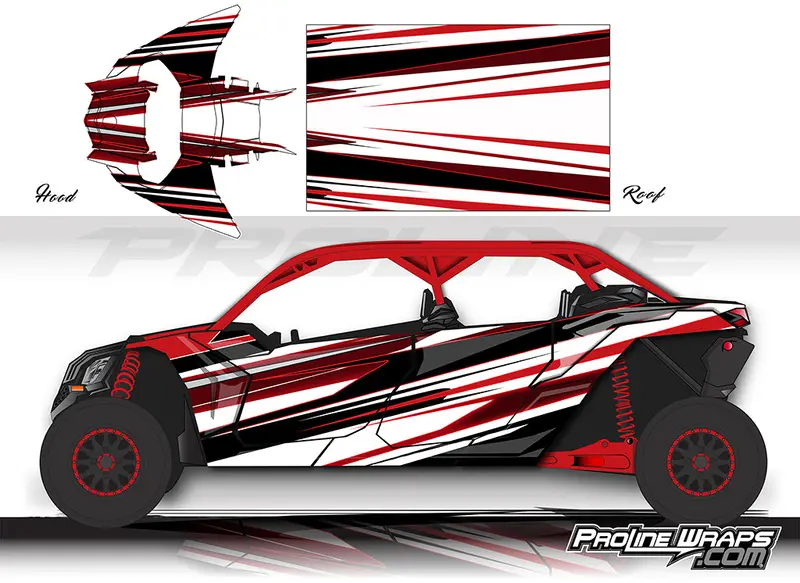Proline Wraps Series Graphics -Stride- Can-Am Maverick X3 - 4 Door 3