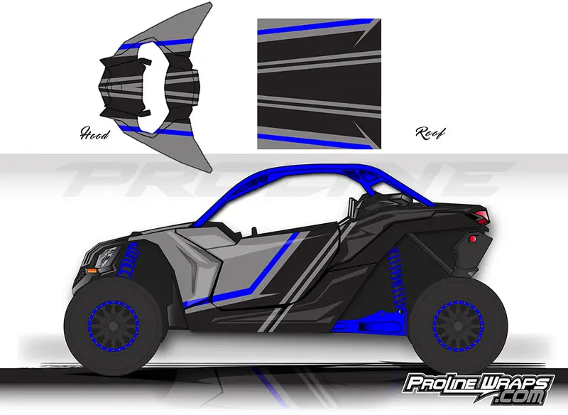 Proline Wraps Series Graphics - Stripes - Can-Am Maverick X3 - 2 Door 1