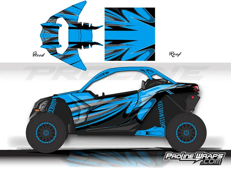Proline Wraps Series Graphics - Wipeout - Can-Am Maverick X3 - 2 Door 1
