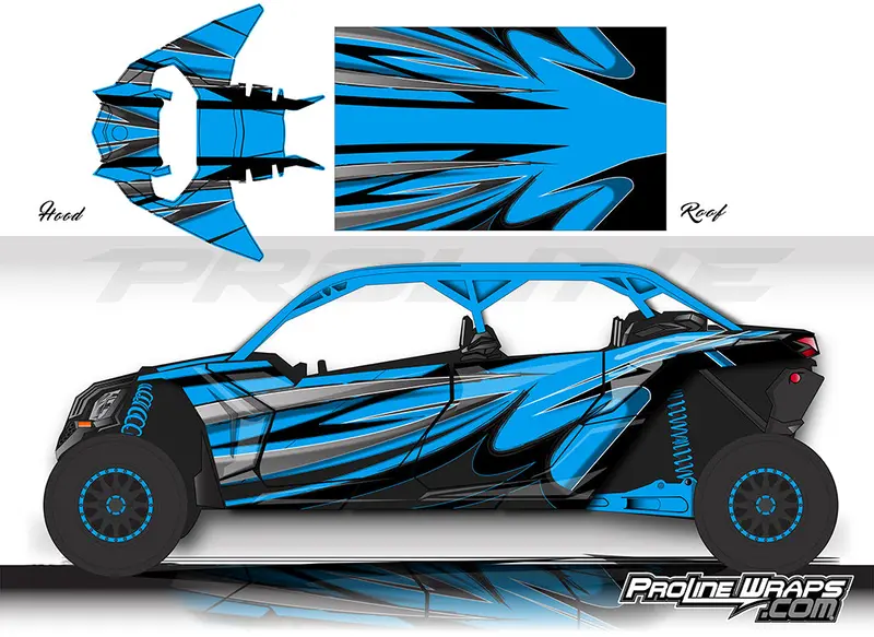 Proline Wraps Series Graphics - Wipeout - Can-Am Maverick X3 - 4 Door 1