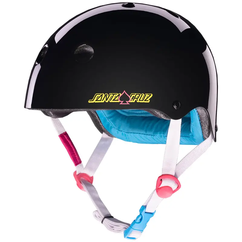 Protec Low Pro Cert Skate Helmet - Santa Cruz Gloss Black 1
