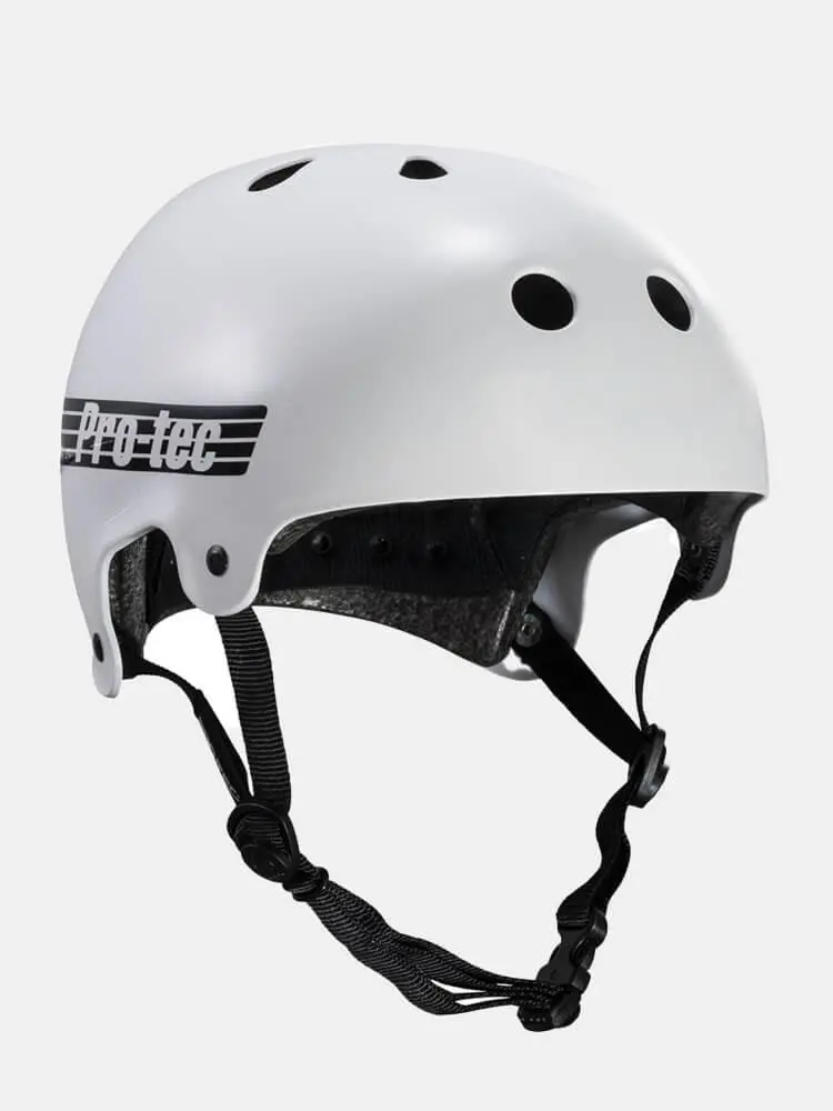 Protec Old School Certified Helmet - Gloss White 1