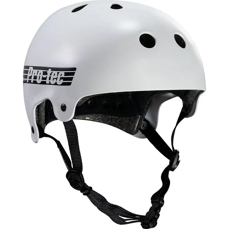 Protec Old School Certified Helmet - Gloss White 1