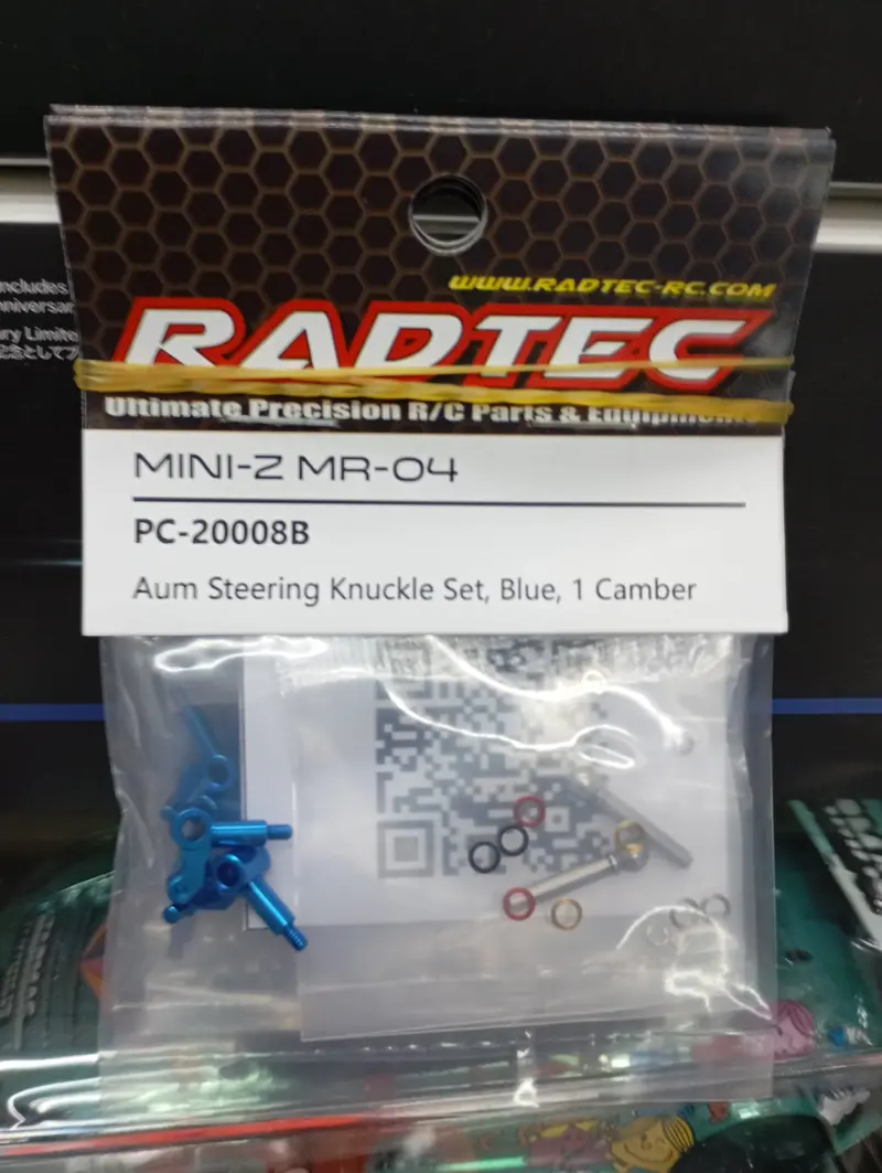 Ractec Kyosho Mini-Z Mr-04 Alu.Steering Knukle 1 Camber(Blue) Pc-20008B 1