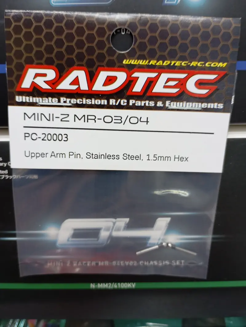 Ractec Kyosho Mini-Z Mr-04 Upper Arm Stainless Steel Pin 1.5M Hex Pc-20003 1