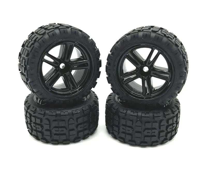 Rage Rc: Mini Trek Mt Wheels & Tires (4 Pcs) 1