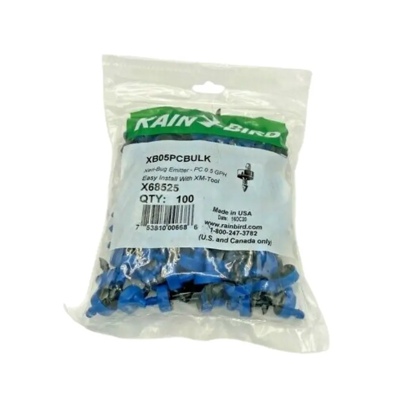 Rain Bird - Xb05pcbulk(100Ct) - Xeri-Bug Emitter - Barb Inlet, 0.5 Gph, Blue 1