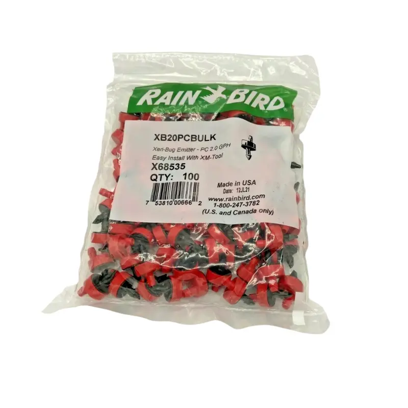Rain Bird - Xb20pcbulk(100Ct) - Xeri-Bug Emitter - Barb Inlet, 2.0 Gph, Red 1