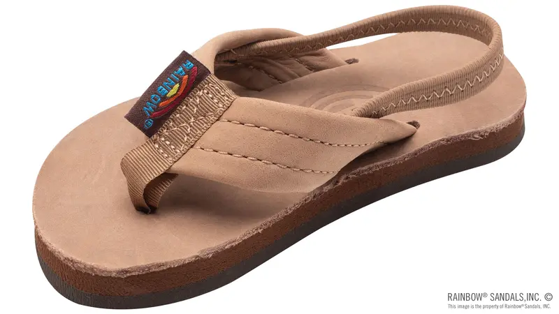 Rainbow Sandals Kids - Premier Leather Single Layer - 1" Strap - Dark Brown 1