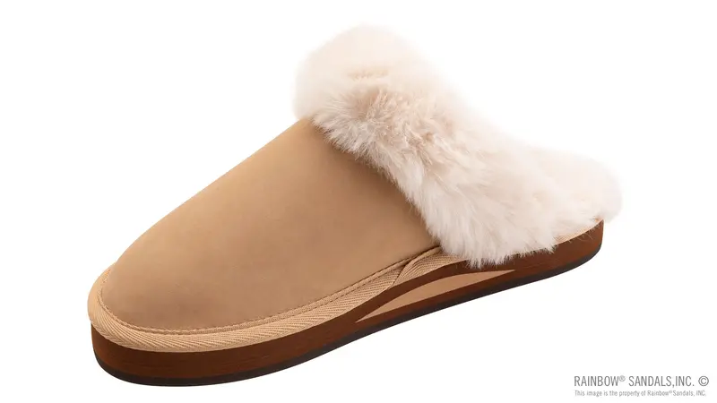 Rainbow Sandals Sunset Snugs Slipper – Premium Leather with Fleece Lining
