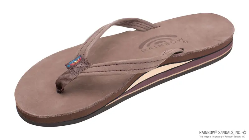 Rainbow Sandals Thin Strap Leather Double Thick 302Altsn 3