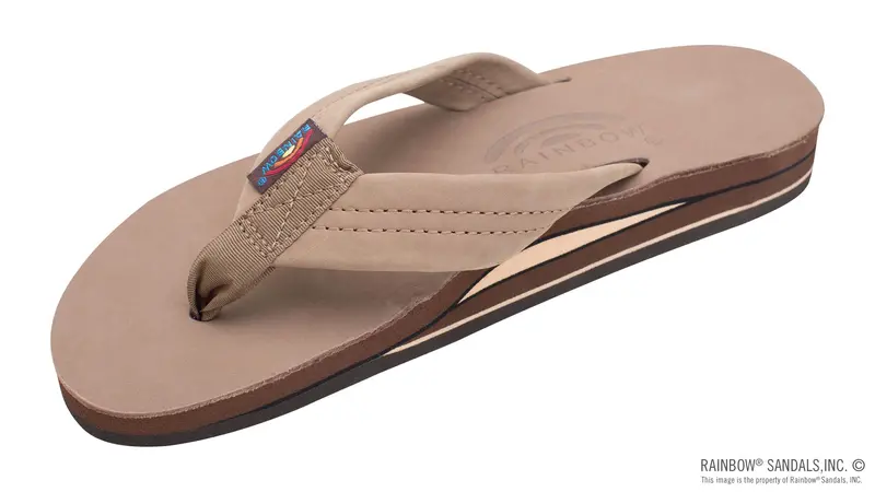 Rainbow Sandals Women's - Double Layer 302Alts - 1" Strap - Dark Brown 1
